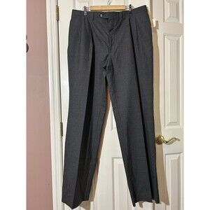 Allen Solly Wool Dress Pants Mens Size 42 UNHEMMED Gray Pleated Vintage